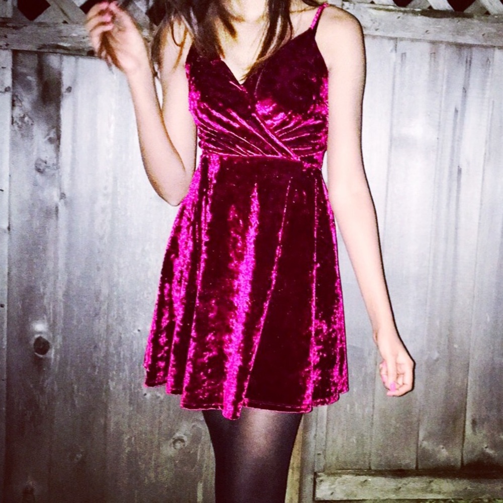 Velvet mini dress